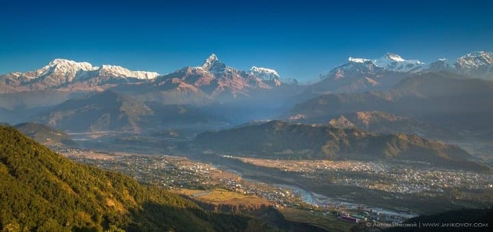 Pokhara evening scenery