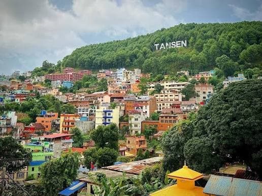 Historic Tansen streets and Palpa hill scenery